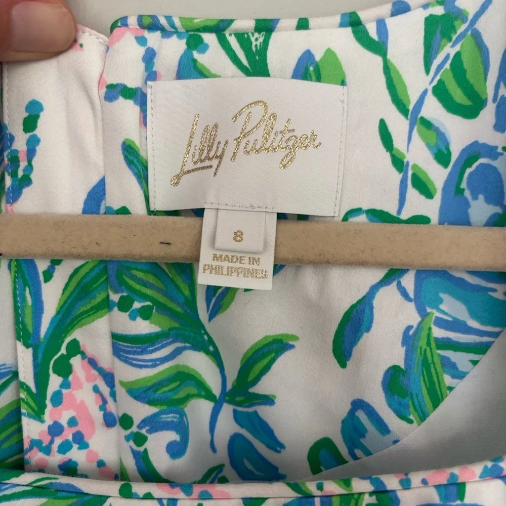 Lilly Pulitzer The Lilly Print Sleeveless Organic Cotton Blend Sheath Dress - Picture 8 of 9